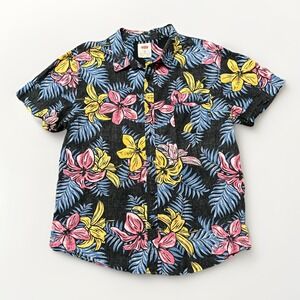 Levis Hawaiian Shirt Mens 2XL Tropical Floral Short Sleeve Button Up